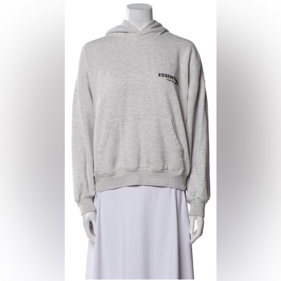 ESSENTIALS FEAR OG GOD LIGHT OATMEAL PULLOVER HOODIE SMALL - Picture 2 of 13